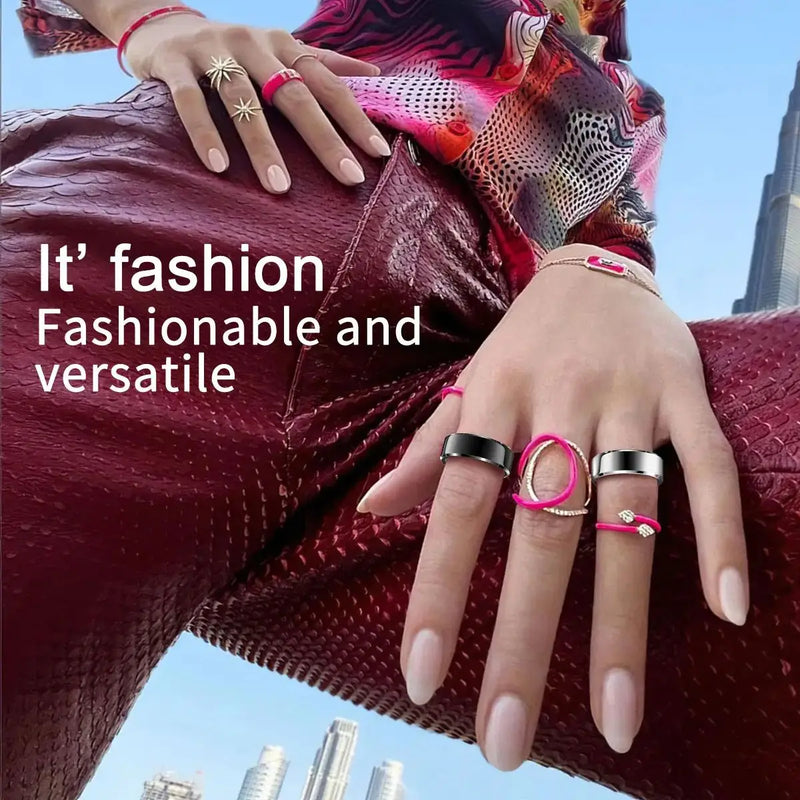 2025 Couple Smart health Ring, Sleep,Heart Rate,Blood Pressure&Oxygen Tracker, IP68 Waterproof, Oura Smart ring for iOS/Android