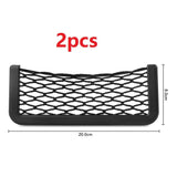 1PC/2PCS Universal Car Organizer Storage Bag Auto Paste Net Pocket Phone Holder Car Accessories Interior Storage Accessories