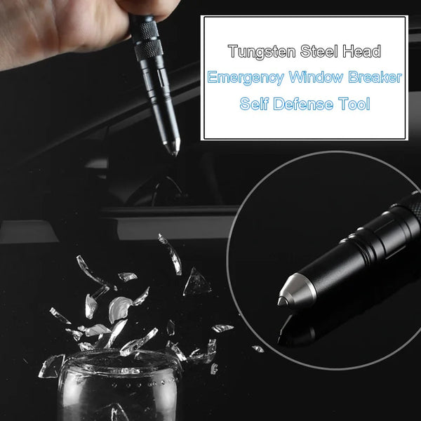4-In-1 Portable Tactical Pen Flashlight Bottle Opener Emergency Glass Breaker Outdoor Self Defense EDC Pen Tool  Gift Box