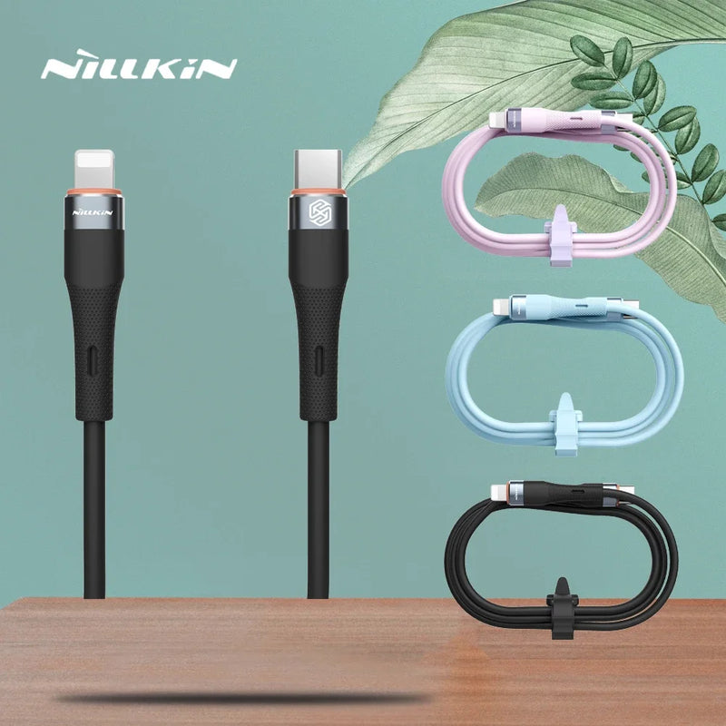 Nillkin Liquid Silicone Cable Type C To Lightning Cable 2.4A For iPhone 14 13 12 Pro Max Fast Charging For iPhone USB C Cable