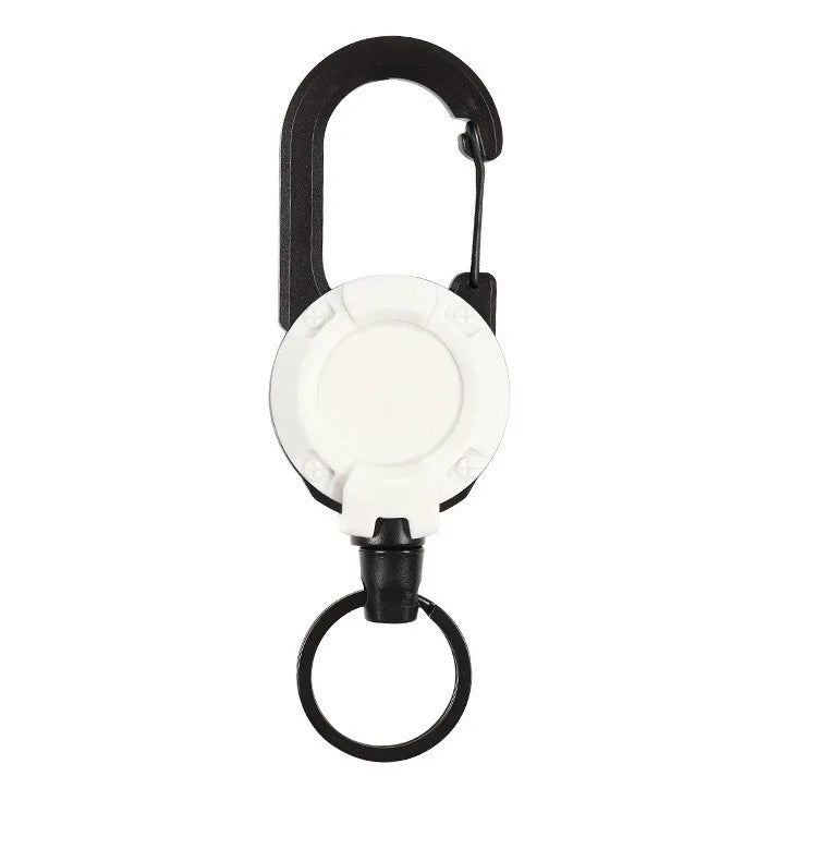 1-20PCS Outdoor Retractable Key Chain Mountaineering Buckle Key Chain Anti-loss Anti-theft High Rebound Metal Easy To Pull