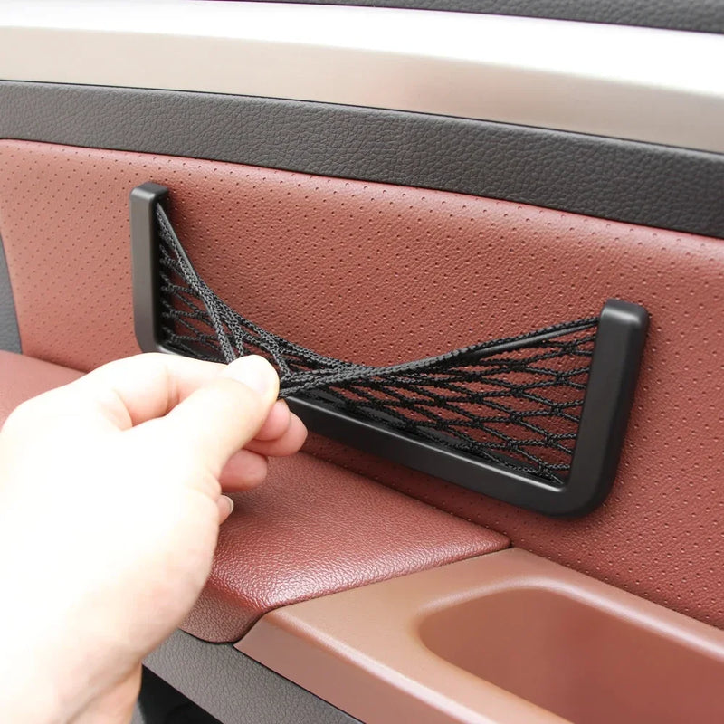 1PC/2PCS Universal Car Organizer Storage Bag Auto Paste Net Pocket Phone Holder Car Accessories Interior Storage Accessories