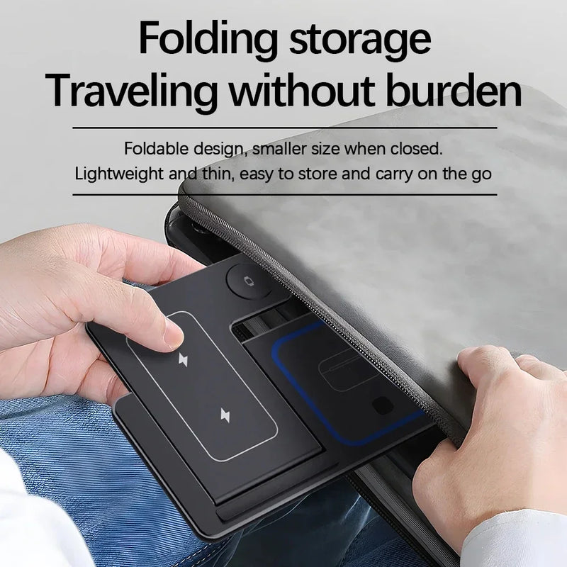 3 In 1 Foldable Wireless Charger Stand For iPhone 15 14 13 16 Pro Max Plus IWatch AirPods 3/2 Fast Charging Station Dock Holder