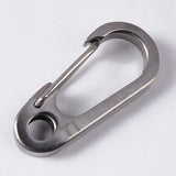 Outdoor Titanium Camping Hiking Climbing AccessoriesAlloy Carabiner Ring Key Chain Keychain Clip Hook Buckle Light