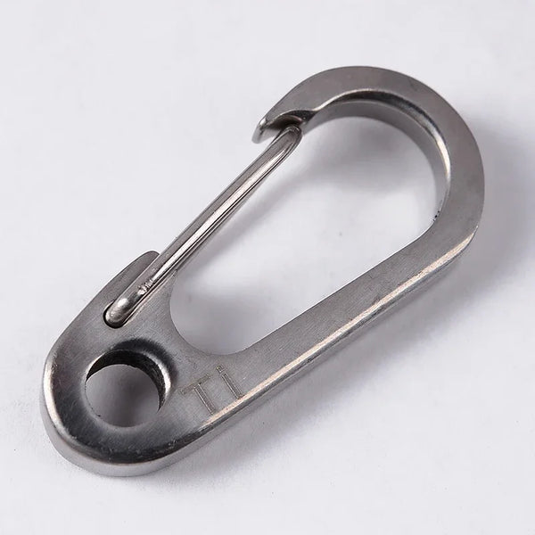 Outdoor Titanium Camping Hiking Climbing AccessoriesAlloy Carabiner Ring Key Chain Keychain Clip Hook Buckle Light