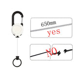 Wire Rope Sporty Retractable Key Chain Easy-To-Pull Buckle Anti-Lost High Rebound Anti-theft Metal Easy-To-Pull Buckle