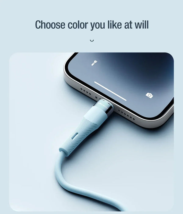 Nillkin Liquid Silicone Cable Type C To Lightning Cable 2.4A For iPhone 14 13 12 Pro Max Fast Charging For iPhone USB C Cable