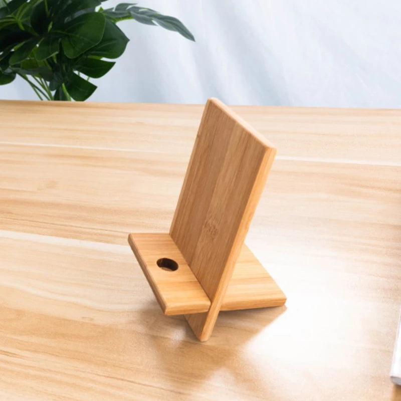 Wooden Phone Holder Stand Mobile Smartphone Support Tablet Stand For IPhone Desk Cell Phone Holder Stand Portable Mobile Holder
