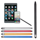 14cm Universal Pencil Double Dual Silicon Head Touch Capacitive Screen Stylus Caneta Capacitiva Pen For Ipad Tablet Smartphone