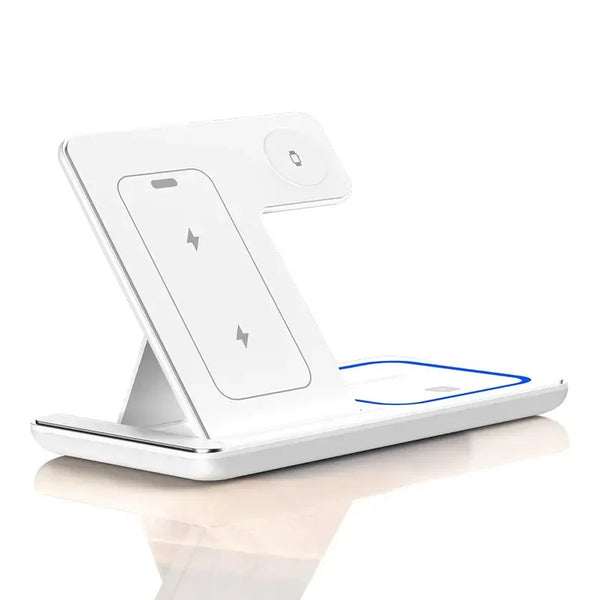 100W 3 in 1 Wireless Charger Holder For iPhone 16 15 14 13 12 Apple Watch S10/9/8 Airpods 4 Pro 2 Foldable Fast Charging Station