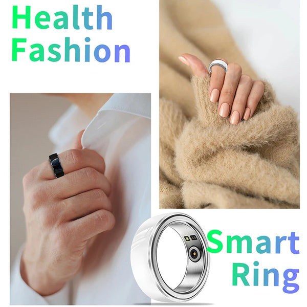 Sport Man Waterproof R08M Smart Ring Nano Ceramic Stainless Steel Rings For Heart Rate Blood Oxygen Sleep Health Fitness Monitor