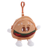 Hamburger Hamburger Plush Coin Purse Zipper Creative Cartoon Zipper Wallet Kawaii Storage Anime Mini Storage Bag Kid Gift