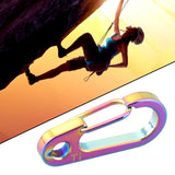 Outdoor Titanium Camping Hiking Climbing AccessoriesAlloy Carabiner Ring Key Chain Keychain Clip Hook Buckle Light