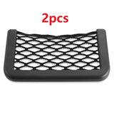 1PC/2PCS Universal Car Organizer Storage Bag Auto Paste Net Pocket Phone Holder Car Accessories Interior Storage Accessories