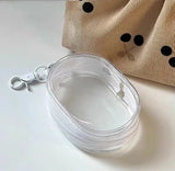 Transparent Storage Bags Keychain Data Line Coin Toys Organizer Case Thicken Clear Wallet Keyring Car Key Holder Jewelry Gifts