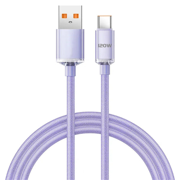 120W USB Type C Fast Charge Cable for iPhone 15 Pro Max Samsung Xiaomi Huawei USB To Type C Data Cord Mobile Phone Charge Cable