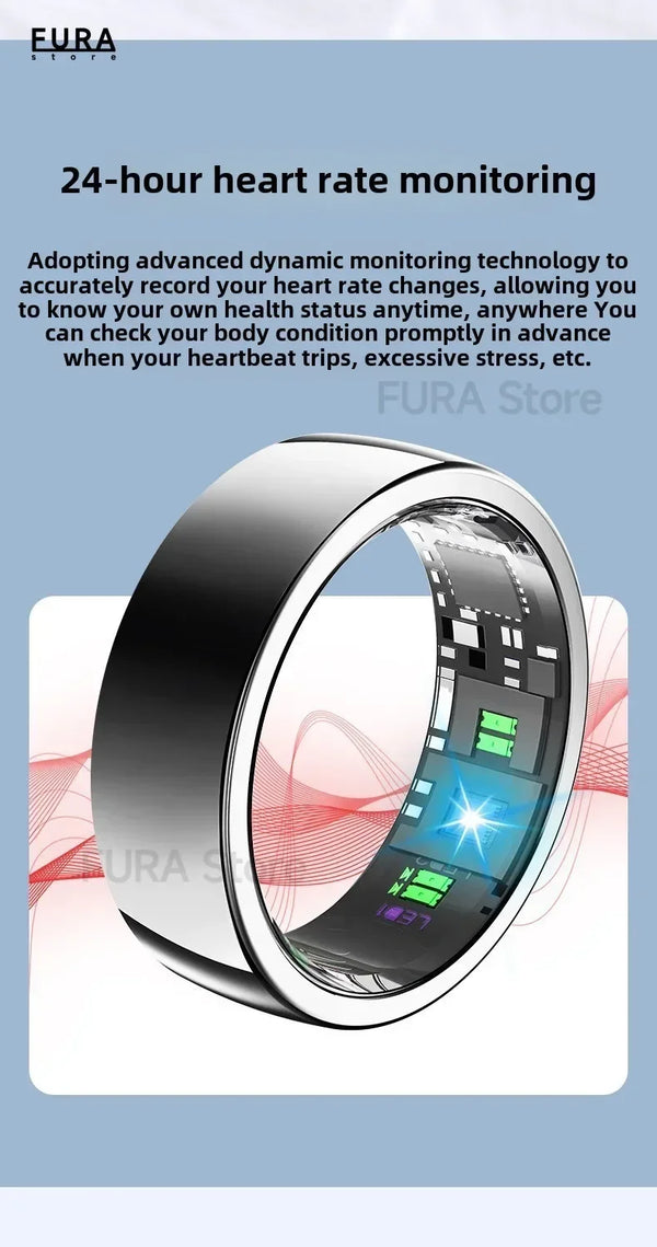 Suitable for SAMSUNG Smart Ring Men's and Women's Heart Rate Oximetry Monitor IP68 Waterproof Smart Ring PX01 Multi Sport Mode
