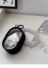 Transparent Storage Bags Keychain Data Line Coin Toys Organizer Case Thicken Clear Wallet Keyring Car Key Holder Jewelry Gifts