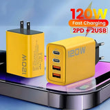 USB Type C Charger 4 Ports PD Fast Charging Mobile Phone Charger Adapter for iPhone Samsung Xiaomi MI Quick Charge Wall Charger