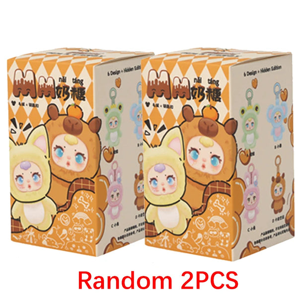 2025 New Cute Milk Candy Keychain Mysterious Blind Box Car Key Decoration Backpack Pendant Doll Small Gift Wholesale