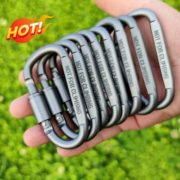 6pcs Carabiner Set Key Camping Survival Carabiner Climbing Accessories Outdoor Keychain Aluminum Alloy Tactical Carabiner Hook