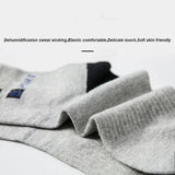5 Pairs Cotton Sock for Men Sport Breathable Soft Letter Fashion Sneakers High Elastic Middle Tube Stocking Towel Sox Summer