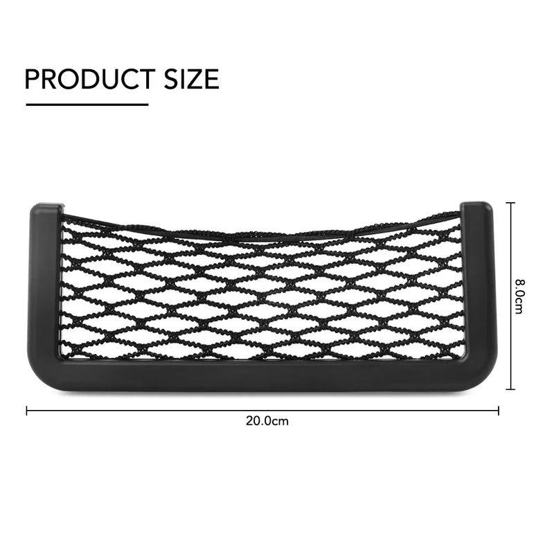 1PC/2PCS Universal Car Organizer Storage Bag Auto Paste Net Pocket Phone Holder Car Accessories Interior Storage Accessories