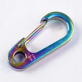 Outdoor Titanium Camping Hiking Climbing AccessoriesAlloy Carabiner Ring Key Chain Keychain Clip Hook Buckle Light